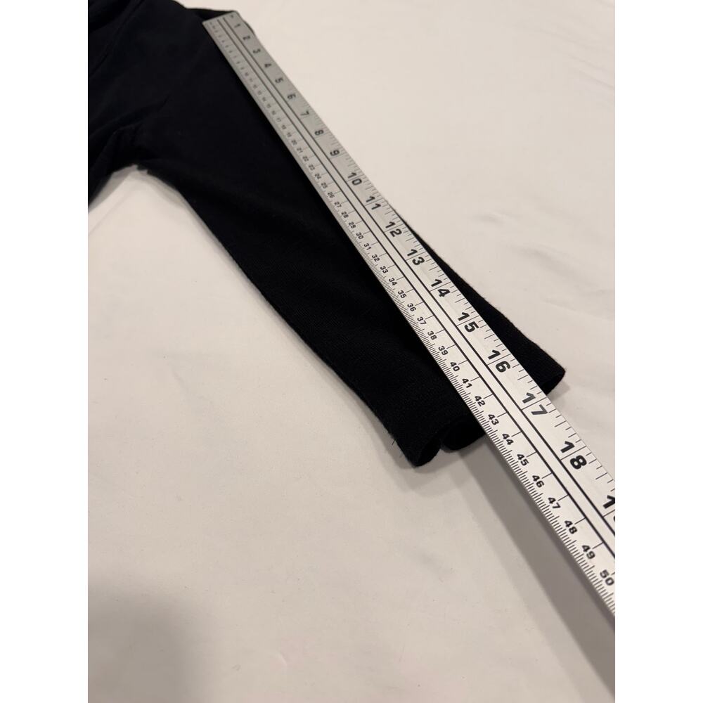 Bobeau Shawl Open Front Cardigan Size MP Petite Black 3/4 Roll Tab Sleeve - Picture 6 of 8